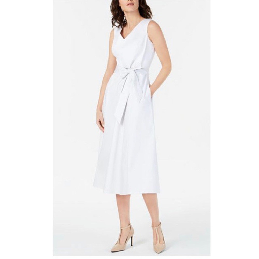 Calvin Klein Sateen Midi Dress